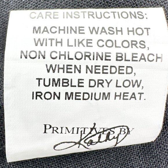 Primitives by Kathy Dish Towel 29 x 29 Black White Father NWT - Picture 8 of 8